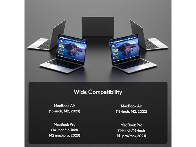 96W Mac Book Pro Charger- Compatible with MacBook pro 14 inch(2021-2023) & Mac Book air 13/15 inch(2022-2024),Include 6.6FT USB C to 3 Braided Cable