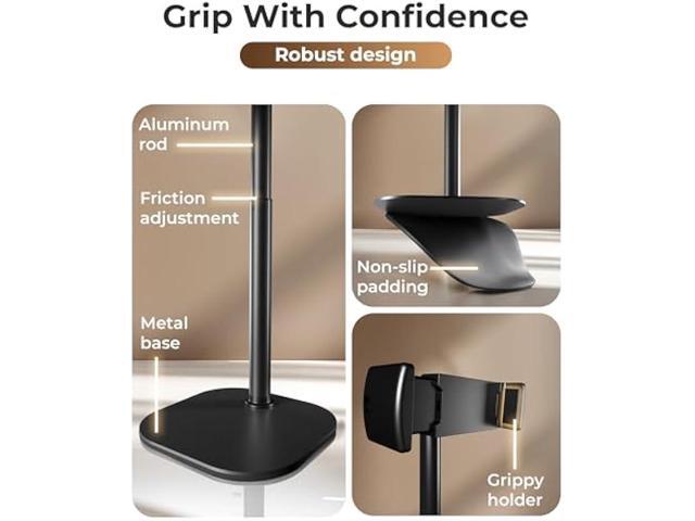 COOPER ChatStand, Adjustable Cell Phone Stand for Desk, Phone Stand for Recording, iPhone Holder for Filming, Small Tripod for iPhone, Fits...