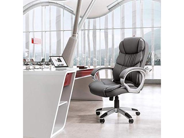 GUNJI Office Chair PU Leather High Back Executive Chair Ergonomic Computer Chair, Modern Adjustable Home Desk Chair Swivel Managerial Chair with...