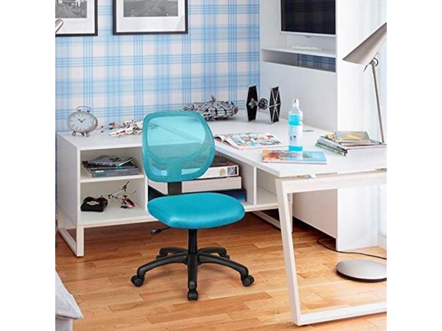 Giantex Kids Desk Chair, Low-Back Mesh Children Computer Task Chair with Adjustable Height & Support Lumbar, Upholstered Mesh Swivel Chair for Boys...