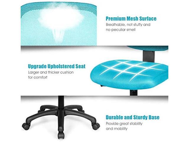 Giantex Kids Desk Chair, Low-Back Mesh Children Computer Task Chair with Adjustable Height & Support Lumbar, Upholstered Mesh Swivel Chair for Boys...