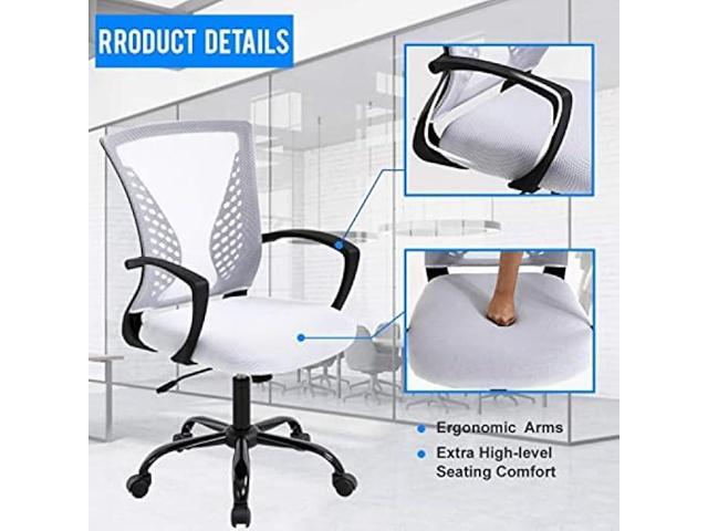 Home Office Chair Ergonomic Desk Chair Mesh Computer Chair with Lumbar Support & Armrest,Adjustable Mid Back Task Chair Executive Modern Rolling...