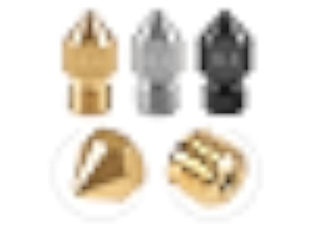 20PCS 3D Printer Hardened Steel +Stainless Steel +Brass Extruder Nozzle MK8 Nozzles 0.4mm,for Creality Ender 3 Ender 3 V2 Ender 3 Pro CR-10...