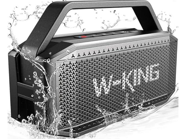 W-KING Portable Loud Bluetooth Speaker, 100W Max Waterproof Outdoor Speakers Bluetooth Wireless, IPX6 Party Big Large Speaker Boombox 2...
