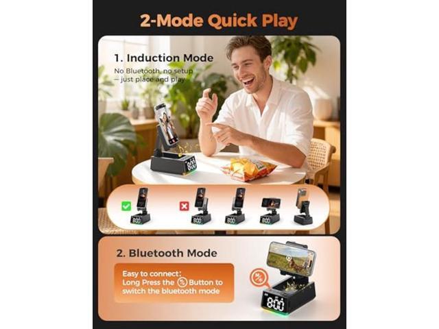 Stocking Stuffers for Men Women Teen:White Elephant Gifts for Adults Induction Speaker Bluetooth with HD Sound,Kitchen Gadgets Anniversary Birthday...