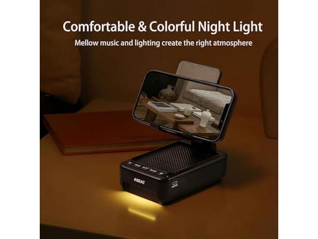 Gifts for Men Him, Cell Phone Stand with Bluetooth Speaker & Led Color Changing Light, Unique Gifts for Women Dad Her Husband, Cool Tech Gadget...