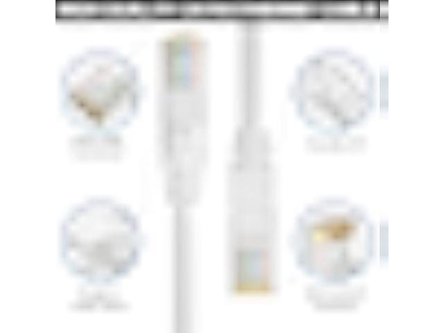 Cat 6 Ethernet Cable 200 FT, Long High Speed Cat6 Internet Cable, White Snagless Patch Cord, Flexible, Network, LAN, PoE, Standard RJ45 Connector...