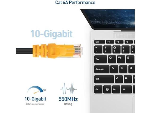 Cable Matters 10Gbps Pure Copper 24 AWG Cat 6A Ethernet Cable - 250ft, [Direct-Burial Rated, Waterproof and Weatherproof] Outdoor Ethernet Cable...