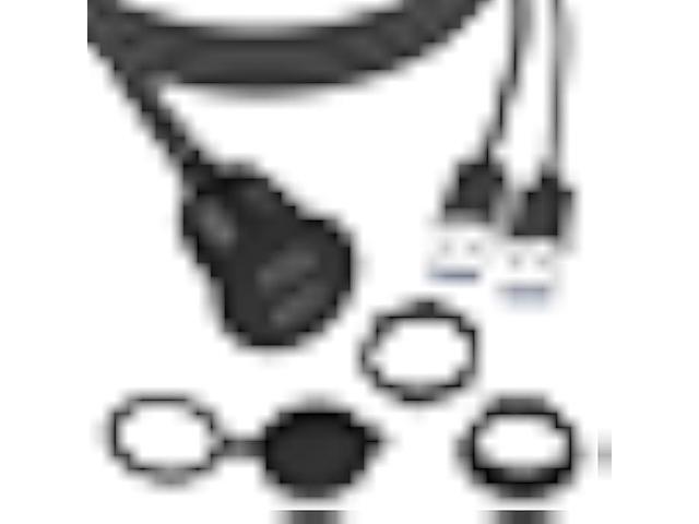 QIANRENON Dual USB C to USB 3.0 Threaded Flush Mount Waterproof Cable Adapter, 2 USB 3.0 Male to 2 USB C Female Panel Mount Extension Cable, for...