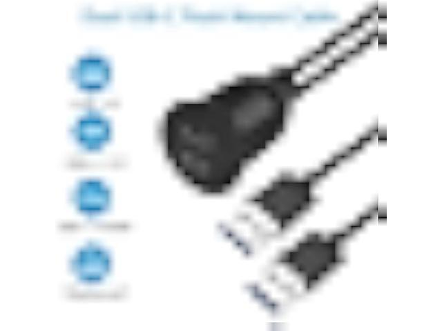 QIANRENON Dual USB C to USB 3.0 Threaded Flush Mount Waterproof Cable Adapter, 2 USB 3.0 Male to 2 USB C Female Panel Mount Extension Cable, for...