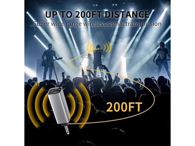 Wireless Microphone, Handheld UHF Dual Metal Cordless Dynamic Mic System with Rechargeable Receiver,200ft Range,for Karaoke, Speech, Party,...