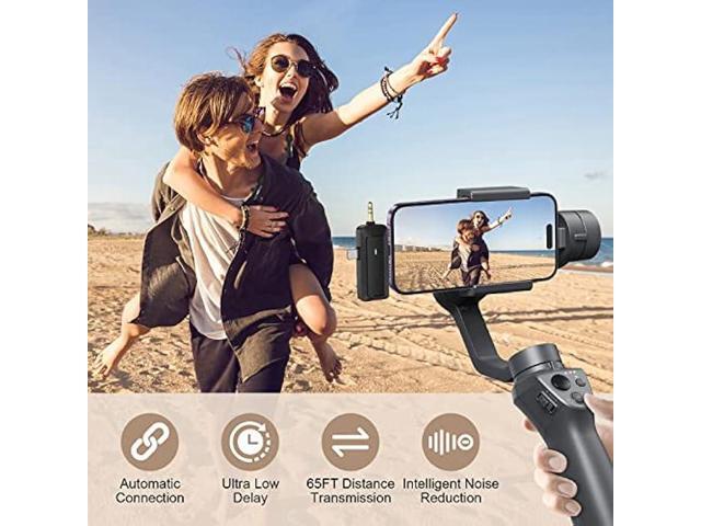 Wireless Lavalier Microphone for iPhone - Android Phone/Camera/Computer/Laptop, Professional Dual Lapel Mic with USB-C/3.5mm/USB Plug for Video...