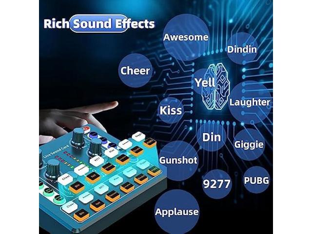 Podcast Equipment Bundle, BM-800 Podcast Microphone Bundle-Voice Changer with live Sound Card-Studio Condenser Microphone for Phone, PC, DJ,...