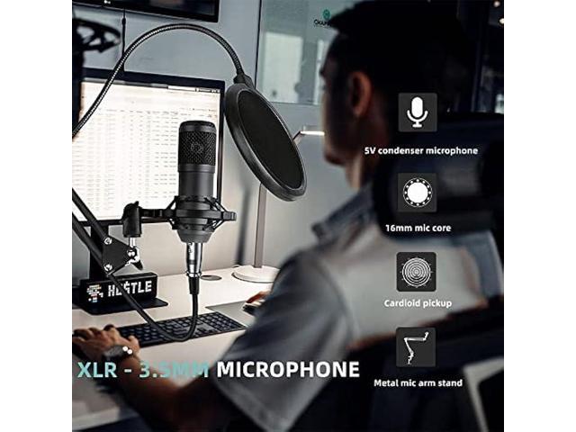 Podcast Equipment Bundle, BM-800 Podcast Microphone Bundle-Voice Changer with Mic Arm-Studio Condenser Microphone for Phone, PC, DJ, Perfect for...
