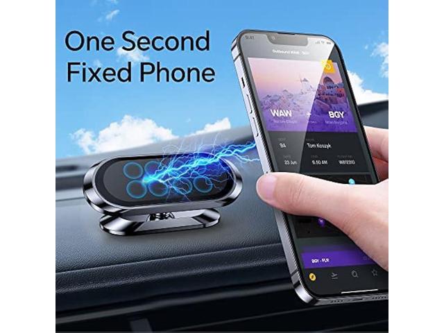 2-Pack Magnetic Phone Holder for Car DashStrong Magnet Magnetic Car Phone Holder Mount 4 Plate Phone Holders for Your Car Phone Mount for Car...