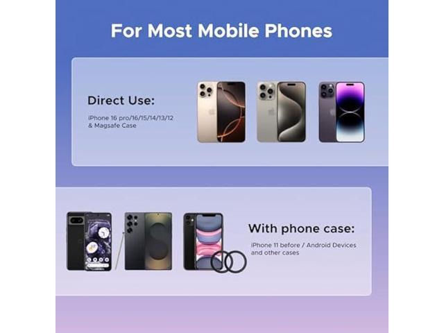 UGREEN Car Phone Mount for Magsafe Air Vent Car Mount Magnetic Phone Holder Compatible with iPhone 17 16 15 14 13 12 Pro Max, Strongest Magnet Black