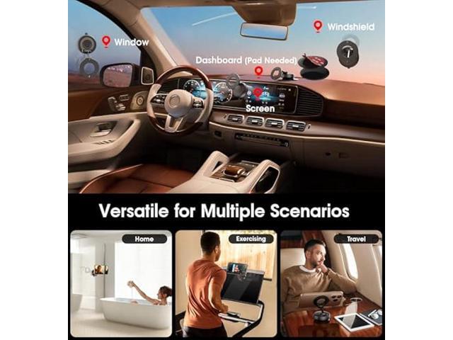 2026 Upgraded Vacuum Magnetic Car Phone Holder 360° Reinforced 96LBS Ultra Suction Cup Phone Mount for MagSafe Cell Phone Holders for Your...