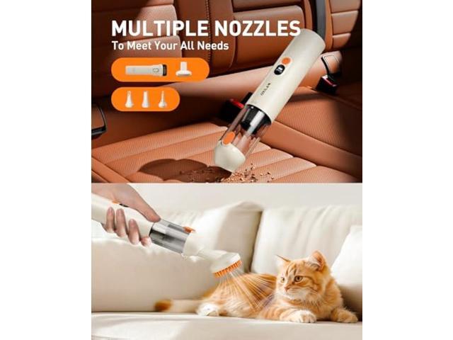OXILAM 4 in 1 Car Vacuum - Handheld Vacuum 14000PA High Power, Portable Cordless Small Vacuum, Blow & Suction 2 in 1, Up to 30 Mins Runtime,...