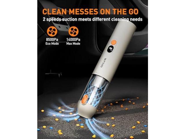 OXILAM 4 in 1 Car Vacuum - Handheld Vacuum 14000PA High Power, Portable Cordless Small Vacuum, Blow & Suction 2 in 1, Up to 30 Mins Runtime,...