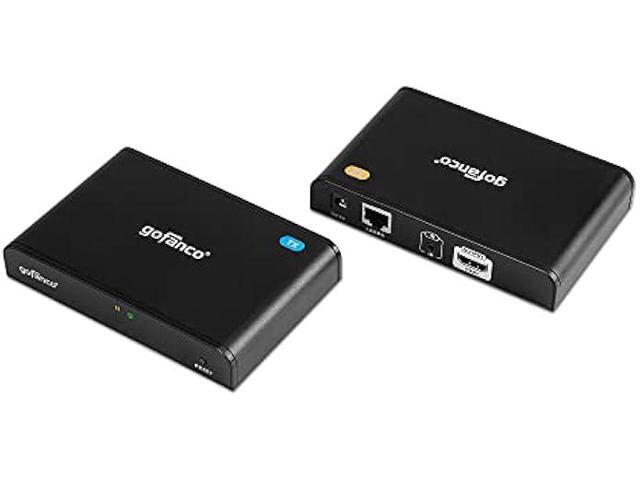 gofanco 1080p HDMI Extender Over IP Kit - 395ft/120m, 1-to-1 Over CAT5e/6, 1-to-Many Over 1G Gigabit Ethernet Switch, Network LAN, VLAN, Scalable,...