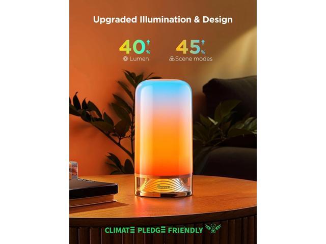 Govee RGBIC Smart Table Lamp 2, Touch Bedside Small Table Lamp Work with Matter, Alexa, LED Desk Lamp with 64 Scene Modes, Color Changing Lamp for...