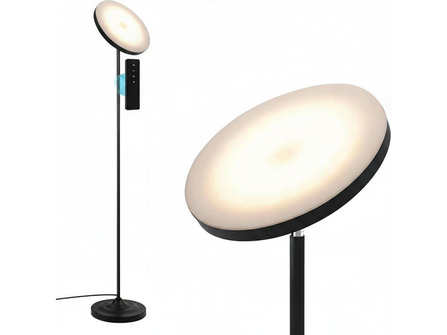 Upgraded Floor Lamp, 30W/2600LM Super Bright Floor Lamp with Remote Control, Stepless Adjust Color Temperatures and Brightness, Torchiere Standing...