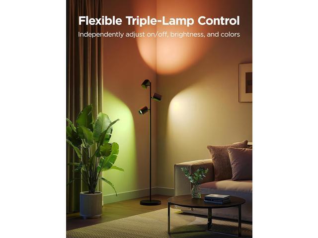 Govee Tree Floor Lamp Compatible with Matter, 3 Rotatable Lights with LuminBlend Technology, Standing Lamp with 64 Dynamic Scenes, Music Sync,...