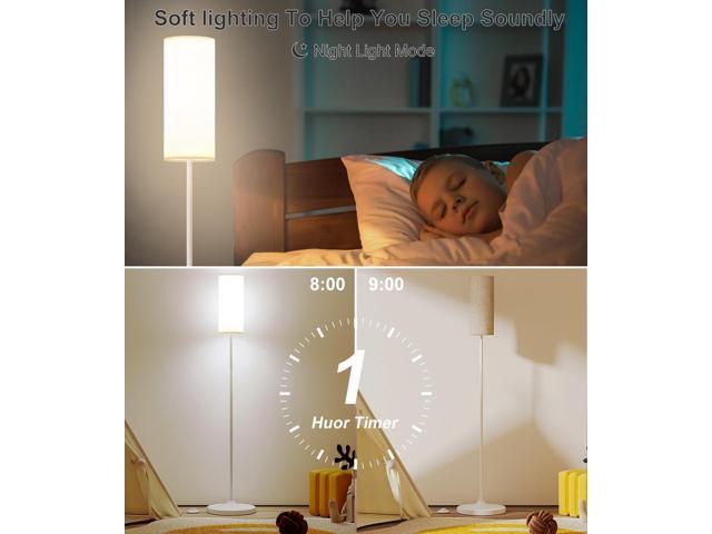 luckystyle LED Floor Lamp for Living Room, Dimmable Standing Lamps with Foot Switch,Remote Custom Color Temperature White Pole Lamp with...
