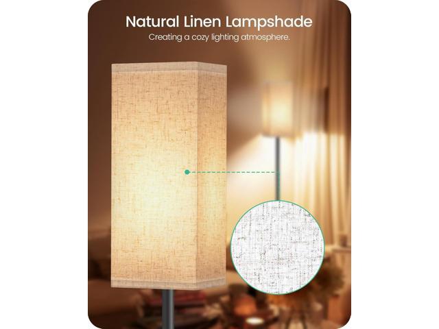 2 Pack Floor Lamp, Pole Lamp with Foot Switch, Modern Standing Lamp Lampshade, Minimalist Freestanding Lamp (Bulb Not Included), for Living Room,...