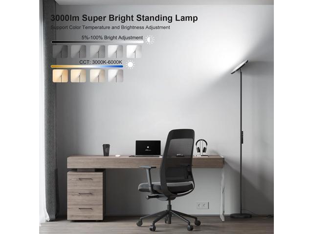 SUNMORY Floor Lamps for Living Room, 32W/3000LM Super Bright LED Floor Lamp with Remote Control, 69' Tall Standing Lamp with Stepless Dimmable,...