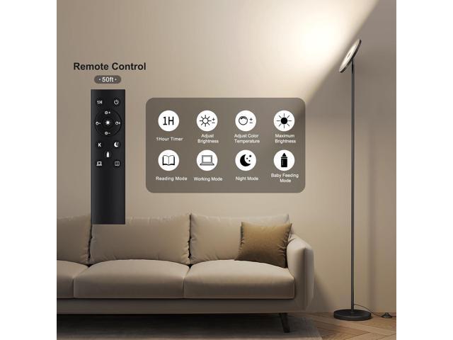SUNMORY Floor Lamps for Living Room, 32W/3000LM Super Bright LED Floor Lamp with Remote Control, 69' Tall Standing Lamp with Stepless Dimmable,...
