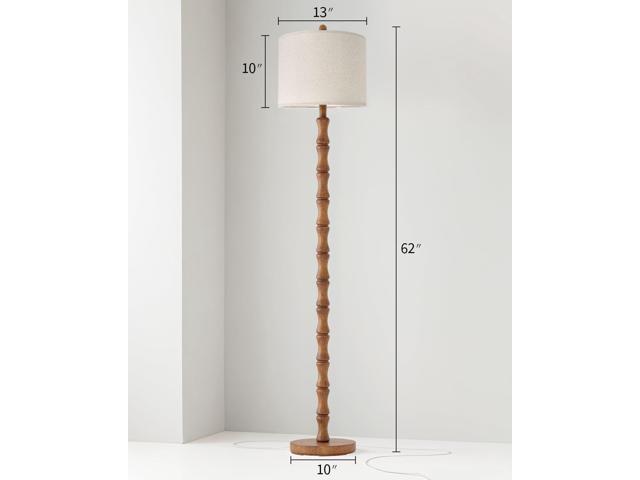 BOBOMOMO 62' Rustic Floor Lamp for Living Room, Retro Farmhouse Floor Lamp Rotary Switch, Resin Standing Lamp for Living Room, Corner, Dining Room,...