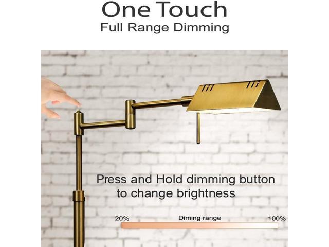 OBright Dimmable LED Pharmacy Floor Lamp, 12W LED, Full Range Dimming, 360 Degree Swing Arms, Adjustable Heights, Standing Lamp for Reading,...