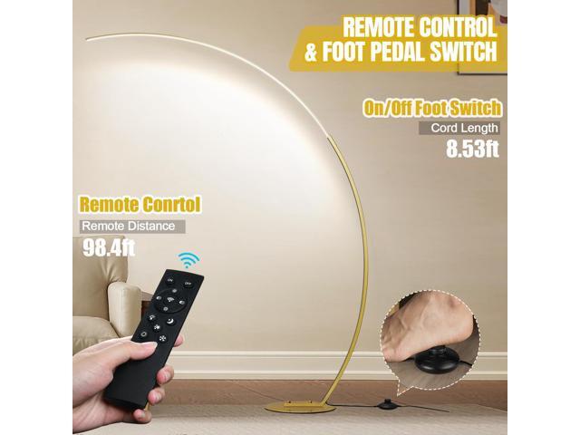 Dimmable LED Floor Lamp with 3 Color Temperatures, Ultra Bright 2000LM Gold Arc Floor Lamp, Modern Standing Tall Lamp with Remote Control Reading...