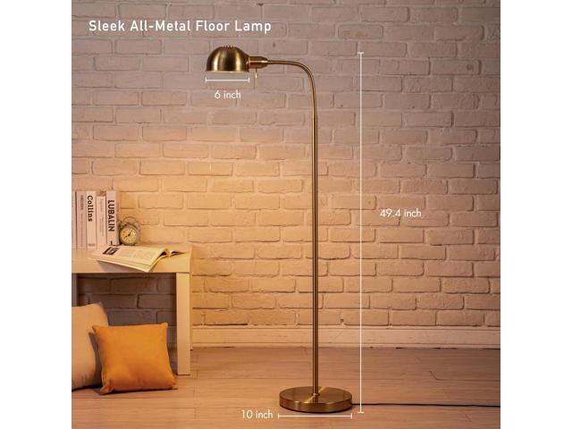 O'Bright Nova - Adjustable Floor Lamp with Flexible Gooseneck and Rotatable Shade, E26 Socket, 10-Inch Base - Ideal for Reading, Bedside, Living...