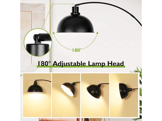 Arc Floor Lamps for Living Room, Modern Tall Standing Lamp Remote Control,Stepless Dimmable Black Floor Lamp with Hanging Dome Shade, Over Couch...