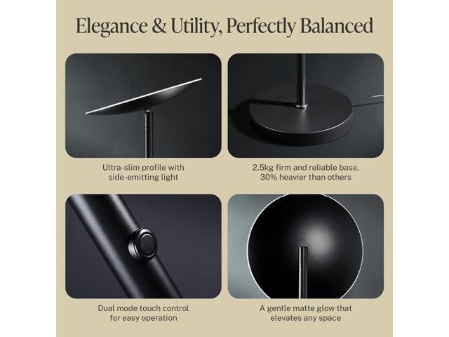 Skylight LED Floor Lamp, 3200LM, 71' Modern Torchiere in Zen Black, Stepless Dimming, Remote & Touch Control, Bright Light for Living Room or...
