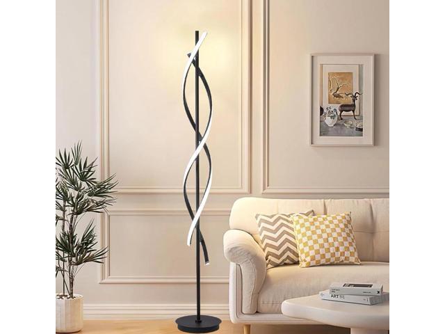 NKU Spiral Floor Lamp for Living Room Modern LED Floor Light with Remote Dimmable Control Sleek Spiral Design Corner Lamp for Bedroom, and Office...