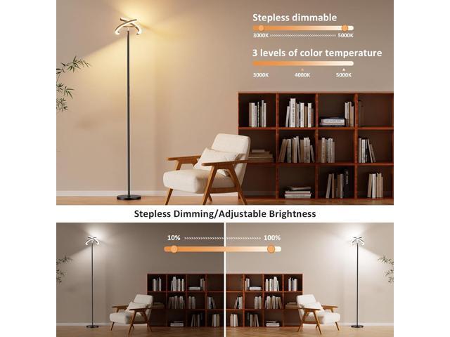 Floor Lamps for Living Room, 40W/2400LM Rotatable LED Floor Lamp with Touch & Remote Control, 70' Tall Standing Lamp Stepless Dimmable, Modern...