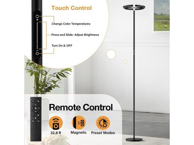 Floor Lamps for Living Room, 40W/2400LM Rotatable LED Floor Lamp with Touch & Remote Control, 70' Tall Standing Lamp Stepless Dimmable, Modern...