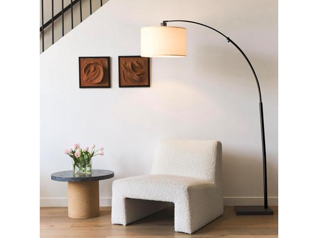 Brightech Logan Arc Floor Lamp, Bright Standing Lamp for Living Rooms, Offices & Bedrooms, Modern Living Room Décor, Tall Hanging Floor Lamp for...