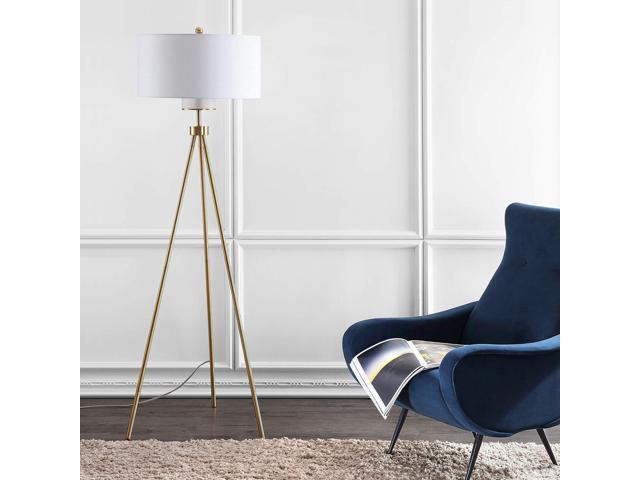 Safavieh Lighting Collection Enrica 66' Brass and Gold Floor Lamp