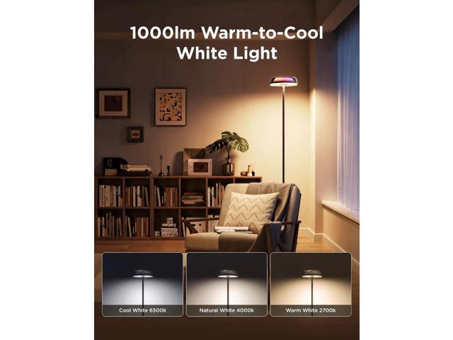 Govee Uplighter Floor Lamp for Living Room, RGBIC Ripple Projector, Floor Lamp for Bedroom Works with Matter, 215 ft² Light Area, 1000lm LED Modern...