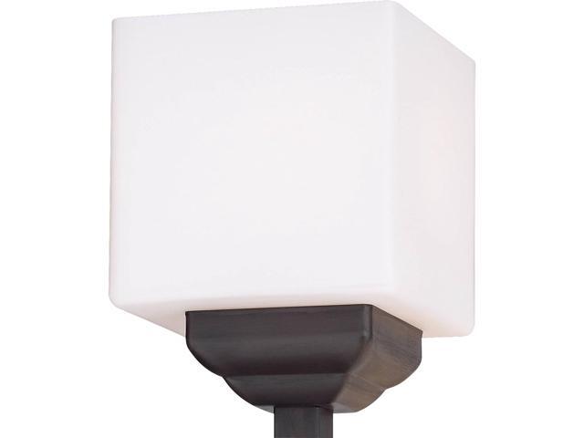 Franklin Iron Works Light Tree Rustic Farmhouse Torchiere Floor Lamp Standing 72 1/2' Tall Bronze Iron 4-Light Square-Sided White Glass Shades...