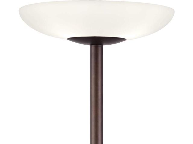 Possini Euro Design Meridian Light Blaster Modern Torchiere Floor Lamp 72' Tall Oiled Rubbed Bronze Frosted Glass Shade CFL Bulbs for Living Room...