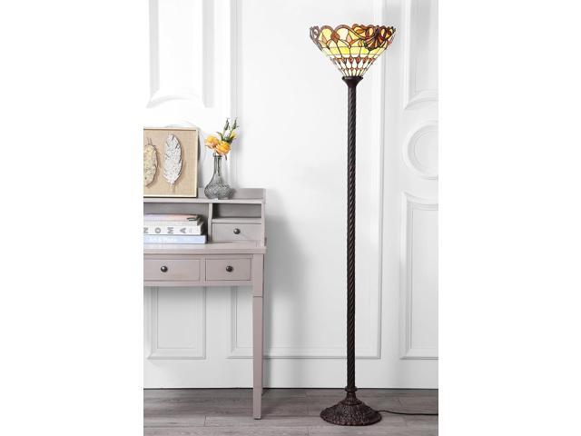 JONATHAN Y JYL8003A Davis Tiffany-Style 70' Torchiere LED Floor Lamp, Tiffany, Traditional, Foot-Step Switch, Office, Living Room, Family Room,...