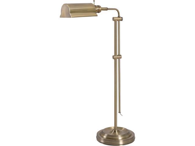 Kenroy Home 33055AB Denton Floor Lamp with Antique Brass Finish, Classic Style, 50' Height, 10.125' Width, 19.5' Depth