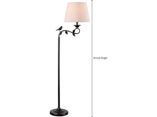 Kenroy Home 32613ORB Birdsong Swing Arm Floor Lamp with Oil Rubbed Bronze with Gold Highlights Finish, Rustic Style, 60' Height, 13.5' Width, 21'...