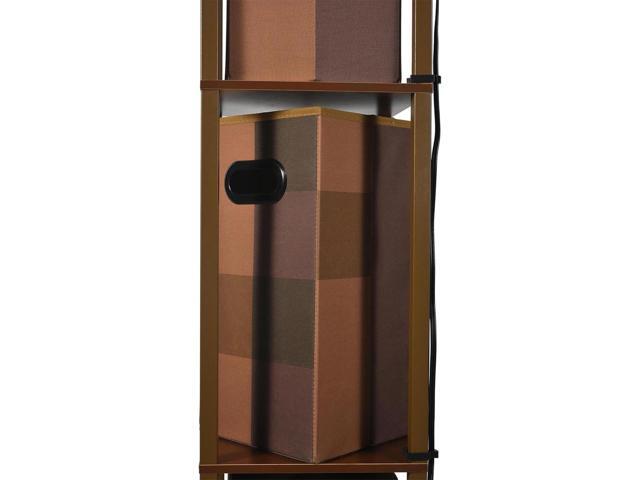 Minecraft Brownstone Torch 5-Foot Standing Floor Lamp and Storage Unit Includes 3 Cube Organizer Storage Bins