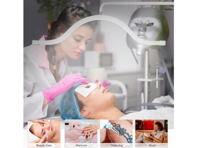 Eyelash LED Floor Lamp Estheticians Light, Tattoo Light, Pmu Lamp, Facialist Moon Lamp, Lighting for Beauty Filming Content Creation (White)